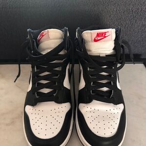 Nike Dunk High White/Black/University Red - Women’s Size 6.5, Lightly Used